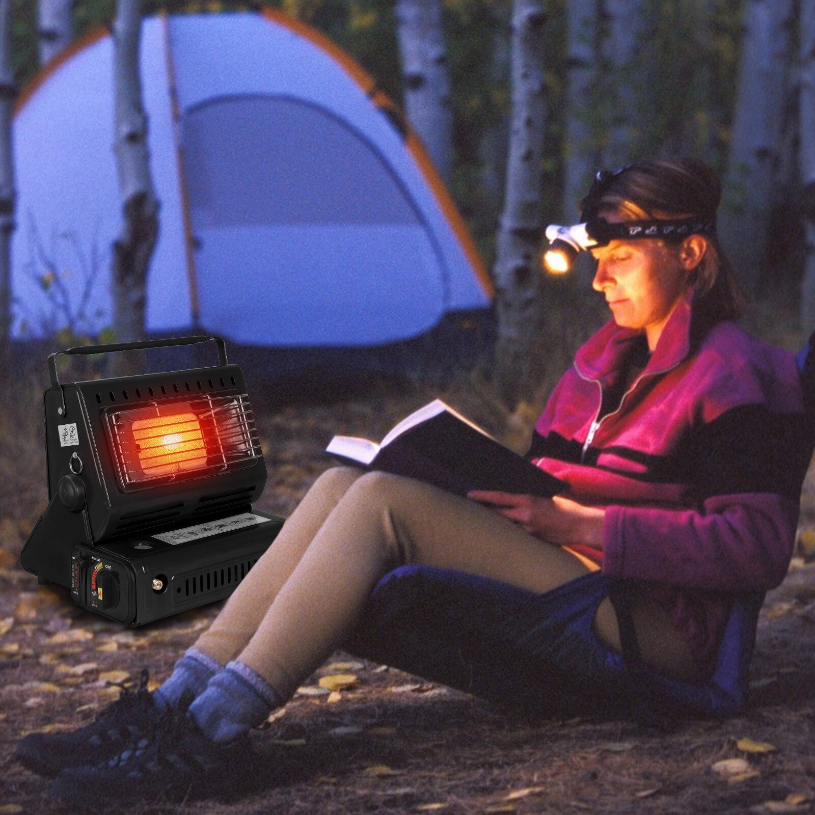 Portable Butane Gas Heater Cooker Camping Tent Outdoor Hiking Camper Survival AU V201-BCJHDSC001BU