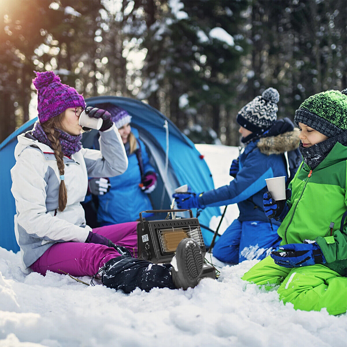 Portable Butane Gas Heater Cooker Camping Tent Outdoor Hiking Camper Survival AU