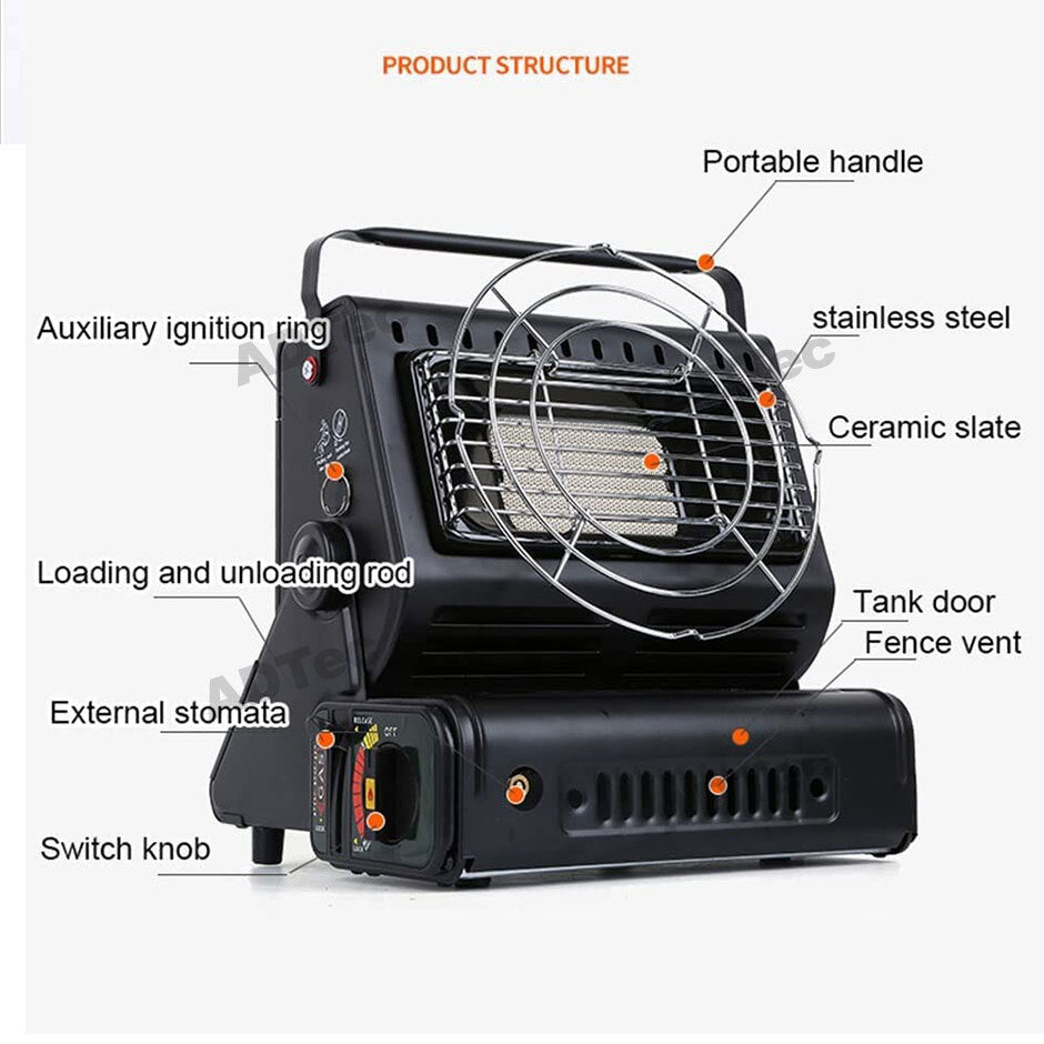 Portable Butane Gas Heater Cooker Camping Tent Outdoor Hiking Camper Survival AU V201-BCJHDSC001BU