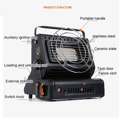 Portable Butane Gas Heater Cooker Camping Tent Outdoor Hiking Camper Survival AU V201-BCJHDSC001BU