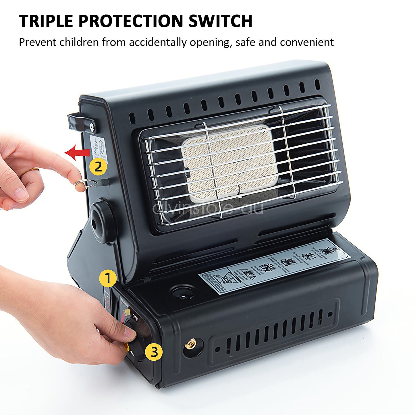 Portable Butane Gas Heater Cooker Camping Tent Outdoor Hiking Camper Survival AU V201-BCJHDSC001BU