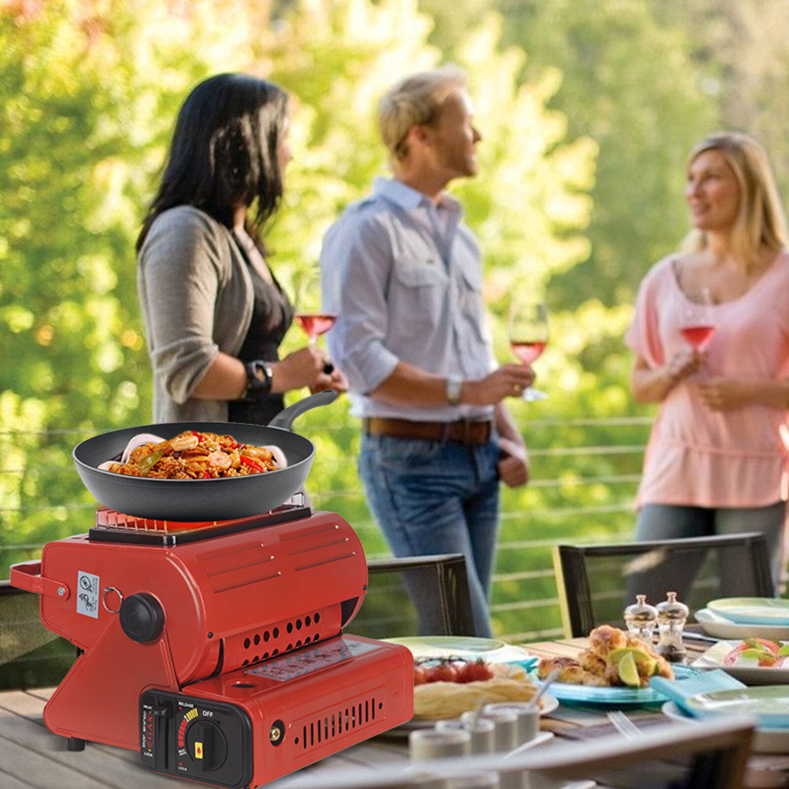 Portable Butane Gas Heater Cooker Camping Tent Outdoor Hiking Camper Survival AU V201-BCJHDSC001RE