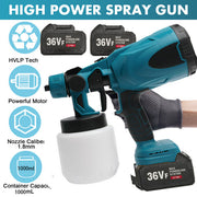 Cordless High Pressure Airless Spray Gun Paint Sprayer For Makita 18V Battery V201-BCJHDSPRAY02BU