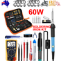 60W Soldering Iron Kit Welding Solder Station Wire Desoldering Pump Multimeter V201-BCZ0060008AU