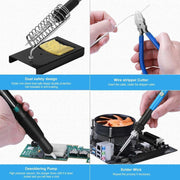 60W Soldering Iron Kit Welding Solder Station Wire Desoldering Pump Multimeter V201-BCZ0060008AU