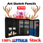 72pcs Professional Drawing Artist Kit Set Pencils and Sketch Charcoal Art Tools V201-BCZ0072BL8AU