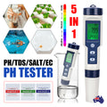 5-IN-1 Digital Water Quality Tester Waterproof pH TDS EC Temperature Meter Pool V201-BCZ1110DB8AU