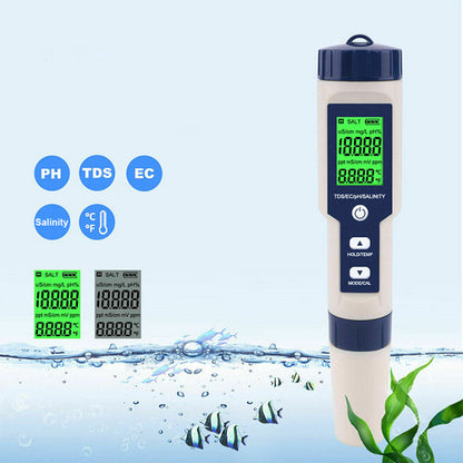 Set 7 In 1 and 5 in 1 PH Meter TDS/EC/Salt/Temp Water Quality Monitor Tester Pen V201-BCZ1110X2