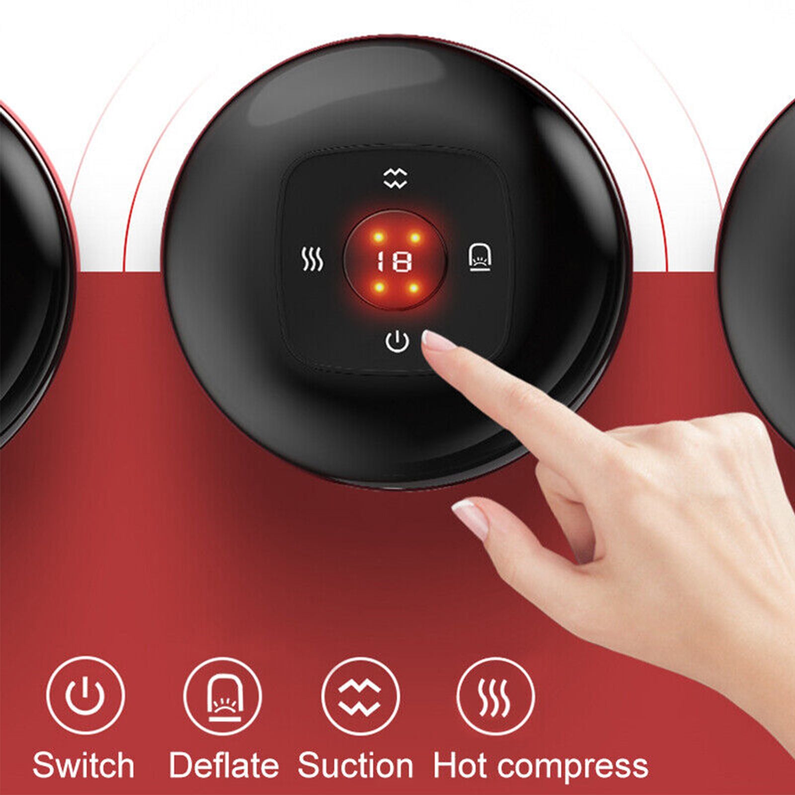 6 Levels Electric Cupping Therapy Massager Adjustable Portable Rechargeable V201-BGQ0001BL8AU