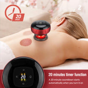 12 levels Electric Cupping Therapy Smart Scraping Massager Red Light Heating Body Slimming Red V201-BGQ0002RE8AU