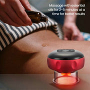 12 levels Electric Cupping Therapy Smart Scraping Massager Red Light Heating Body Slimming Red V201-BGQ0002RE8AU