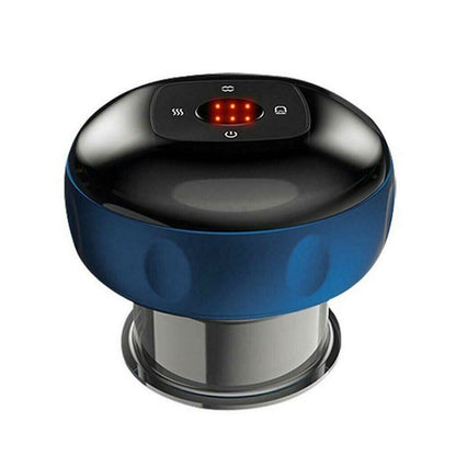 12 levels Electric Cupping Therapy Smart Scraping Massager Red Light Heating Body Slimming Blue V201-BGQ0004DB8AU