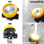 LED Miner Headlight 3000 LUX High Bright Waterproof Hard Hat Lamp Rechargeable V201-BK2000YL8AU