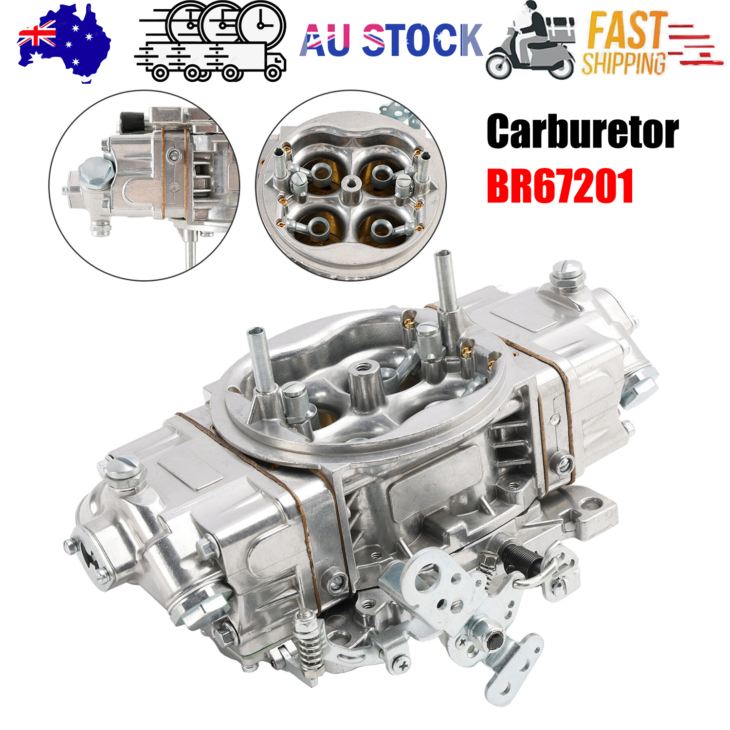 Quick Fuel 850 CFM Carburetor 4150 Mechanical BR67201 For Holley Brawler Race V201-BR-67201--CAU