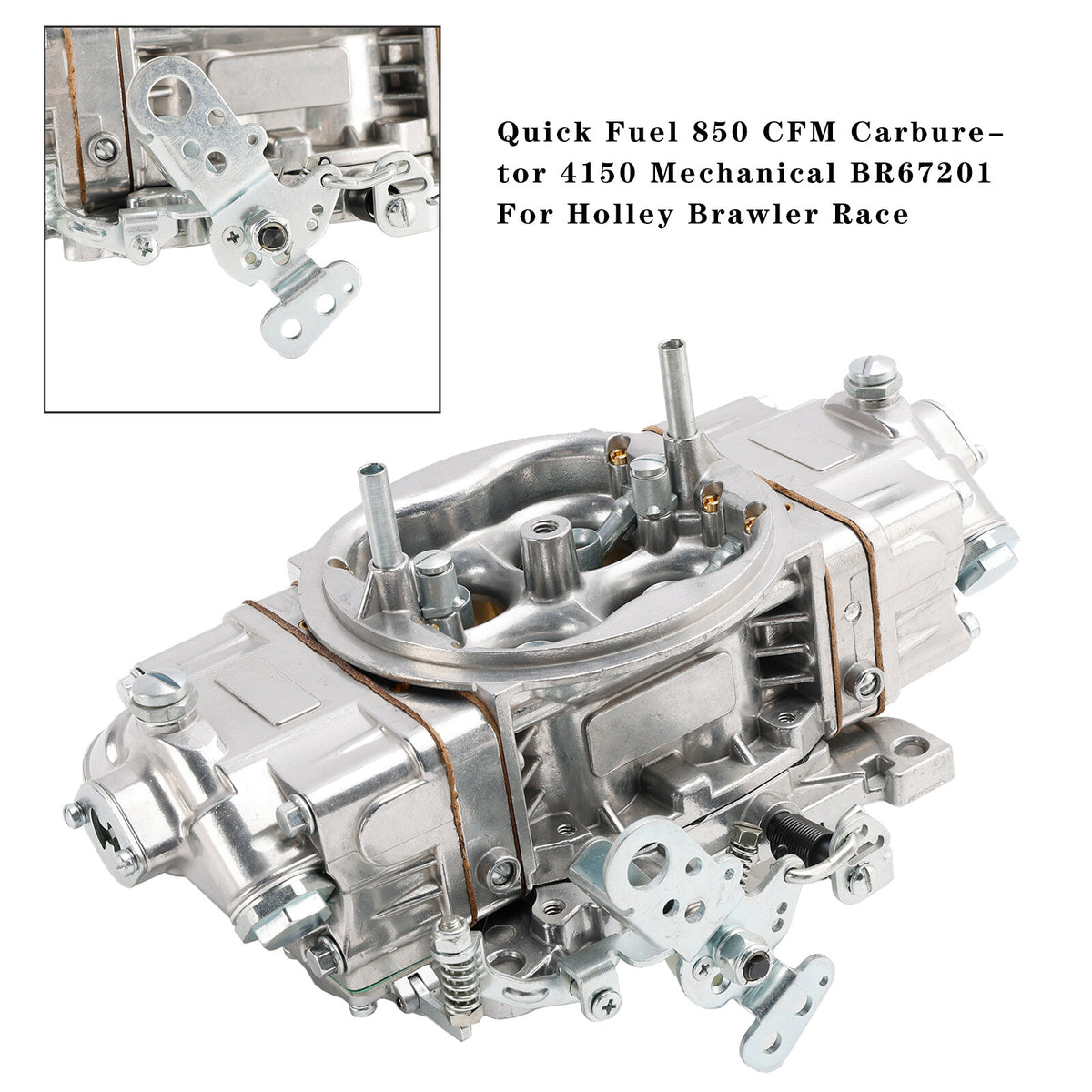 Quick Fuel 850 CFM Carburetor 4150 Mechanical BR67201 For Holley Brawler Race V201-BR-67201--CAU