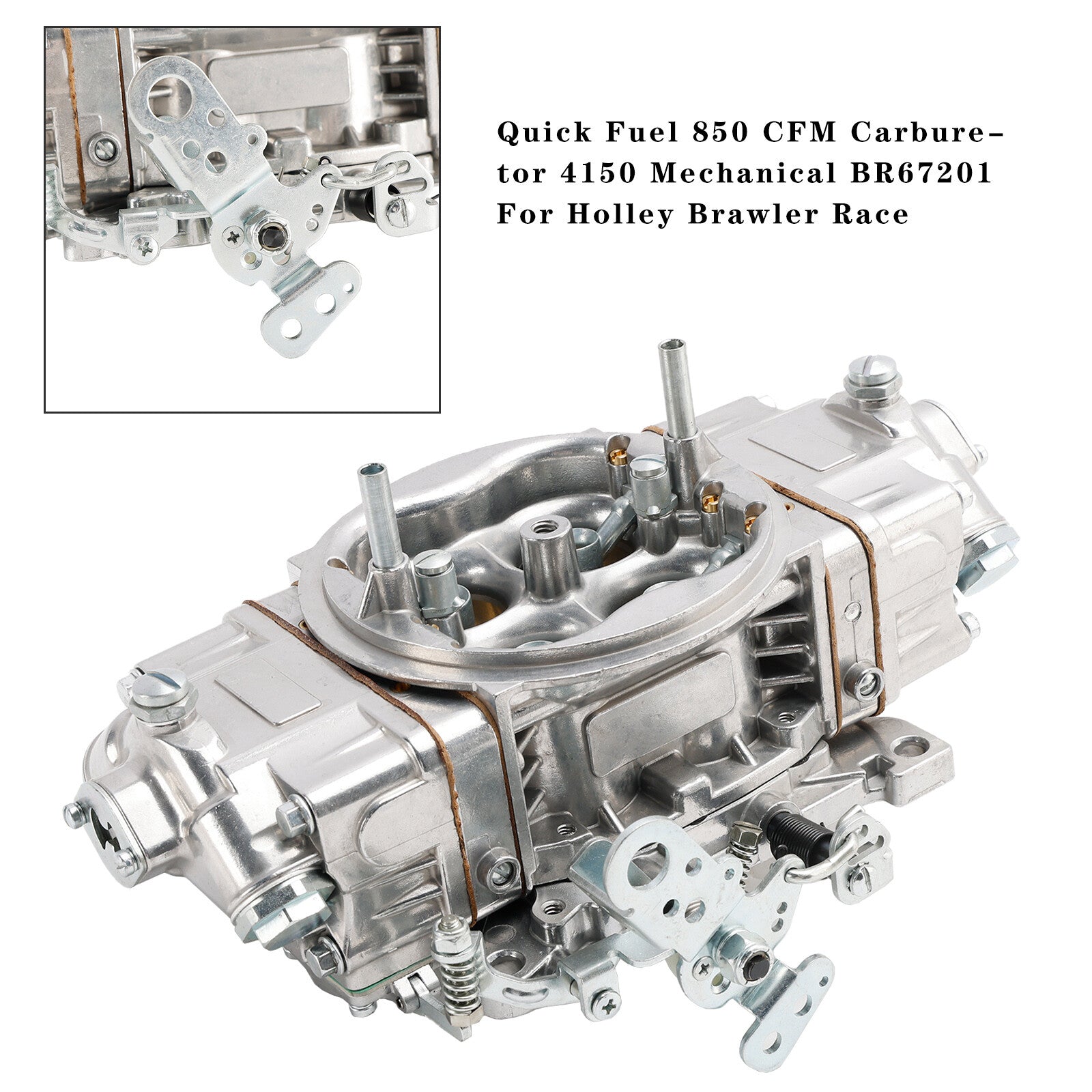 Quick Fuel 850 CFM Carburetor 4150 Mechanical BR67201 For Holley Brawler Race V201-BR-67201--CAU