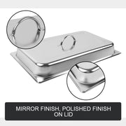 9L Chafing Dish Set Buffet Pan Bain Marie Bow Stainless Steel Food Warmer(1*9L) V201-BRO1-AU