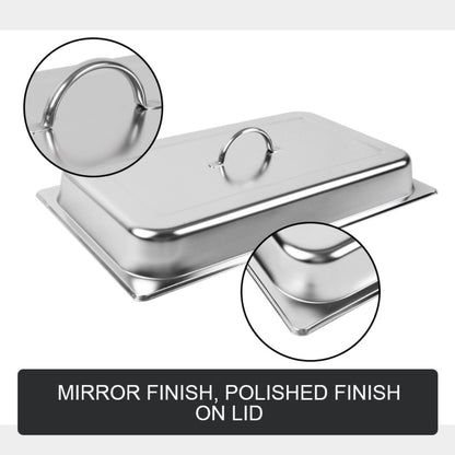 9L Chafing Dish Set Buffet Pan Bain Marie Bow Stainless Steel Food Warmer(1*9L) V201-BRO1-AU