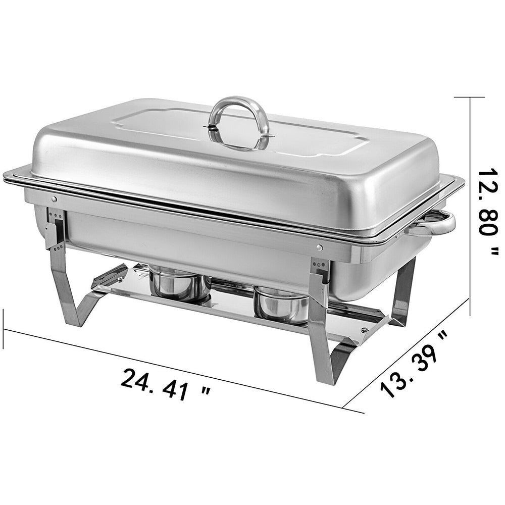 9L Chafing Dish Set Buffet Pan Bain Marie Bow Stainless Steel Food Warmer(1*9L) V201-BRO1-AU