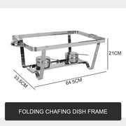 9L Chafing Dish Set Buffet Pan Bain Marie Bow Stainless Steel Food Warmer(1*9L) V201-BRO1-AU