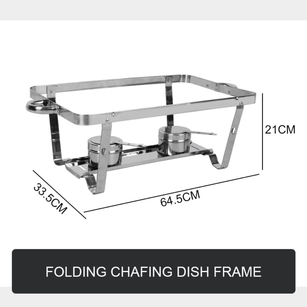 9L Chafing Dish Set Buffet Pan Bain Marie Bow Stainless Steel Food Warmer(1*9L) V201-BRO1-AU
