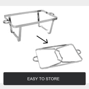 9L Chafing Dish Set Buffet Pan Bain Marie Bow Stainless Steel Food Warmer(1*9L) V201-BRO1-AU