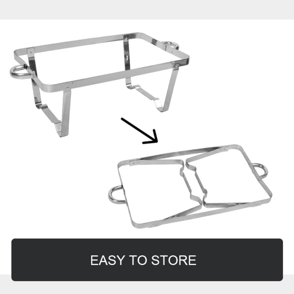 9L Chafing Dish Set Buffet Pan Bain Marie Bow Stainless Steel Food Warmer(1*9L) V201-BRO1-AU