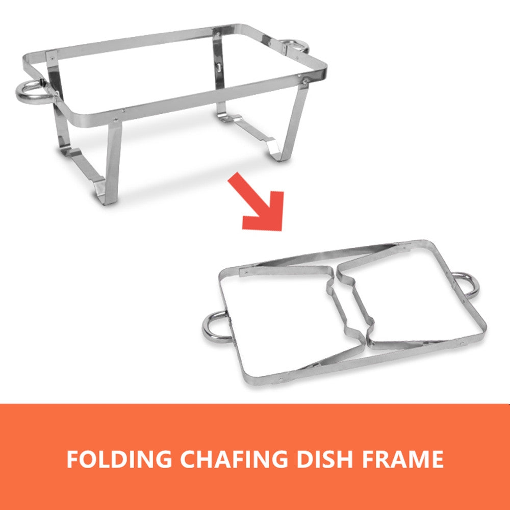 9L Chafing Dish Set Buffet Pan Bain Marie Bow Stainless Steel Food Warmer(2*4.5L) V201-BRO2-AU
