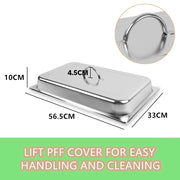9L Chafing Dish Set Buffet Pan Bain Marie Bow Stainless Steel Food Warmer(3*3L) V201-BRO3-AU