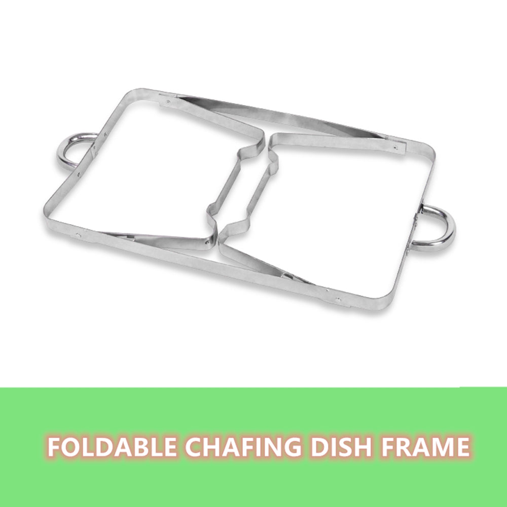 9L Chafing Dish Set Buffet Pan Bain Marie Bow Stainless Steel Food Warmer(3*3L) V201-BRO3-AU