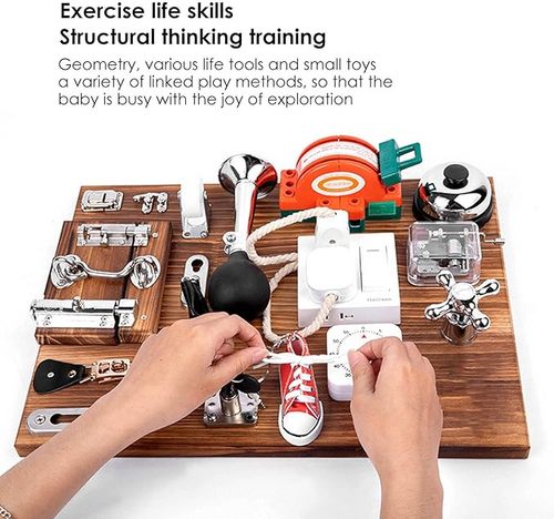 Sensory Toys Activity Board Educational Learning Toys Brain Games Preschool AU V201-BSY4030BR8AU