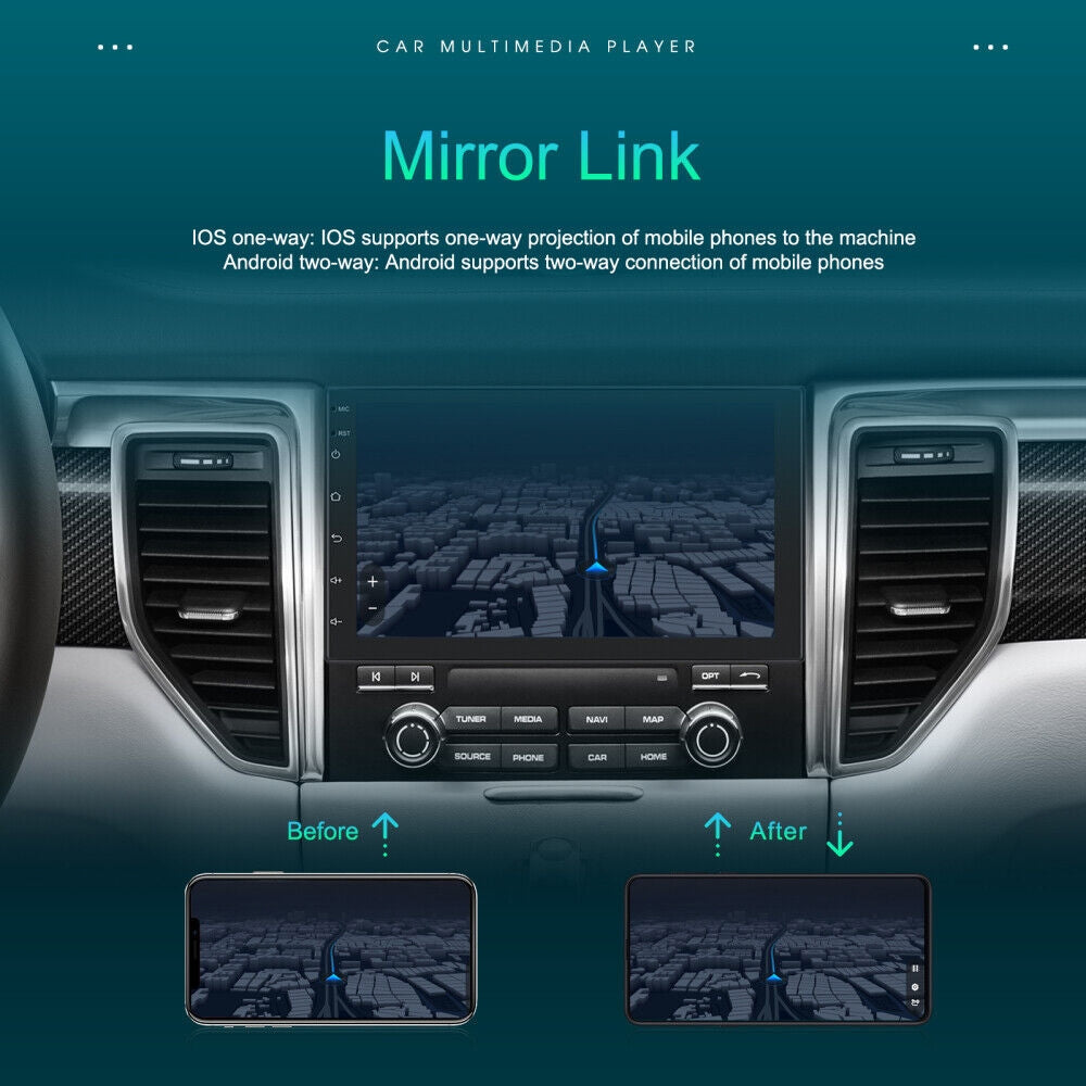 7 inch Car Radio 2 DIN GPS FM RDS WIFI w/ Rear Camera For Android IOS CarPlay AU V201-CAR0007BL8AU