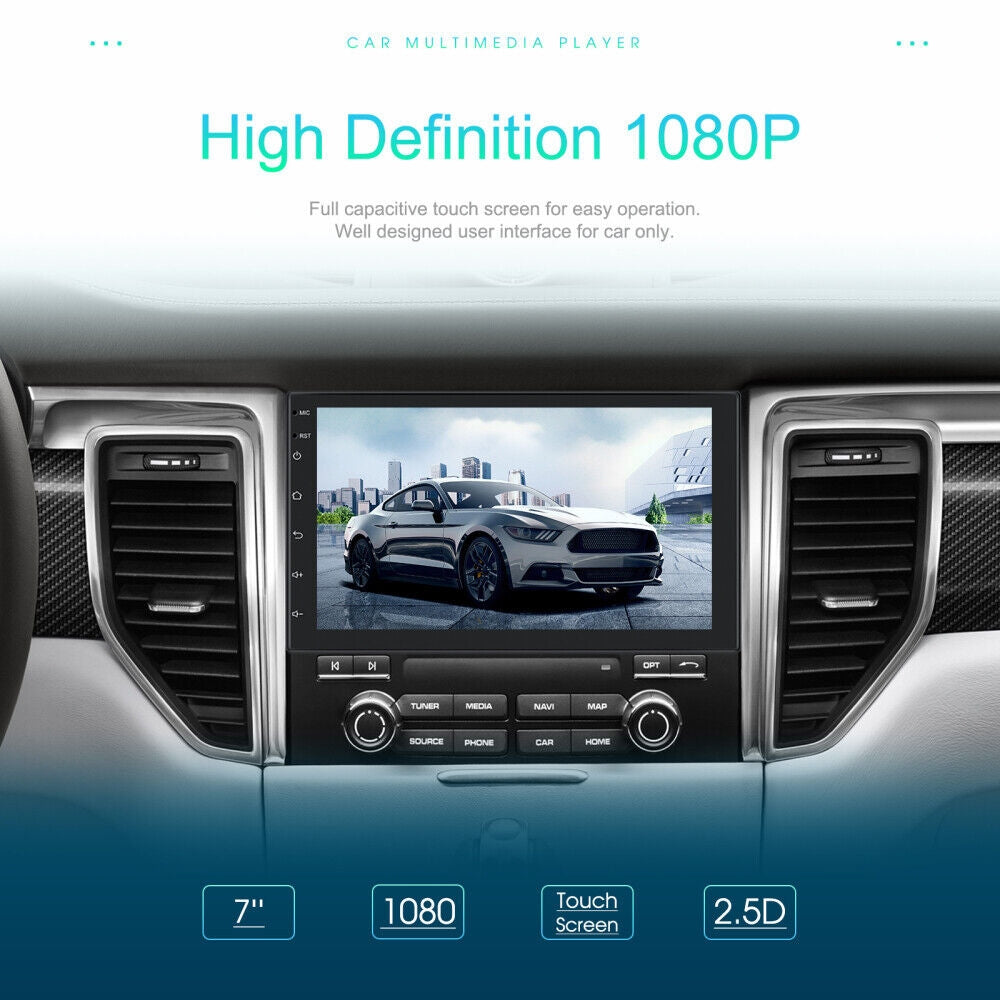 7 inch Car Radio 2 DIN GPS FM RDS WIFI w/ Rear Camera For Android IOS CarPlay AU V201-CAR0007BL8AU