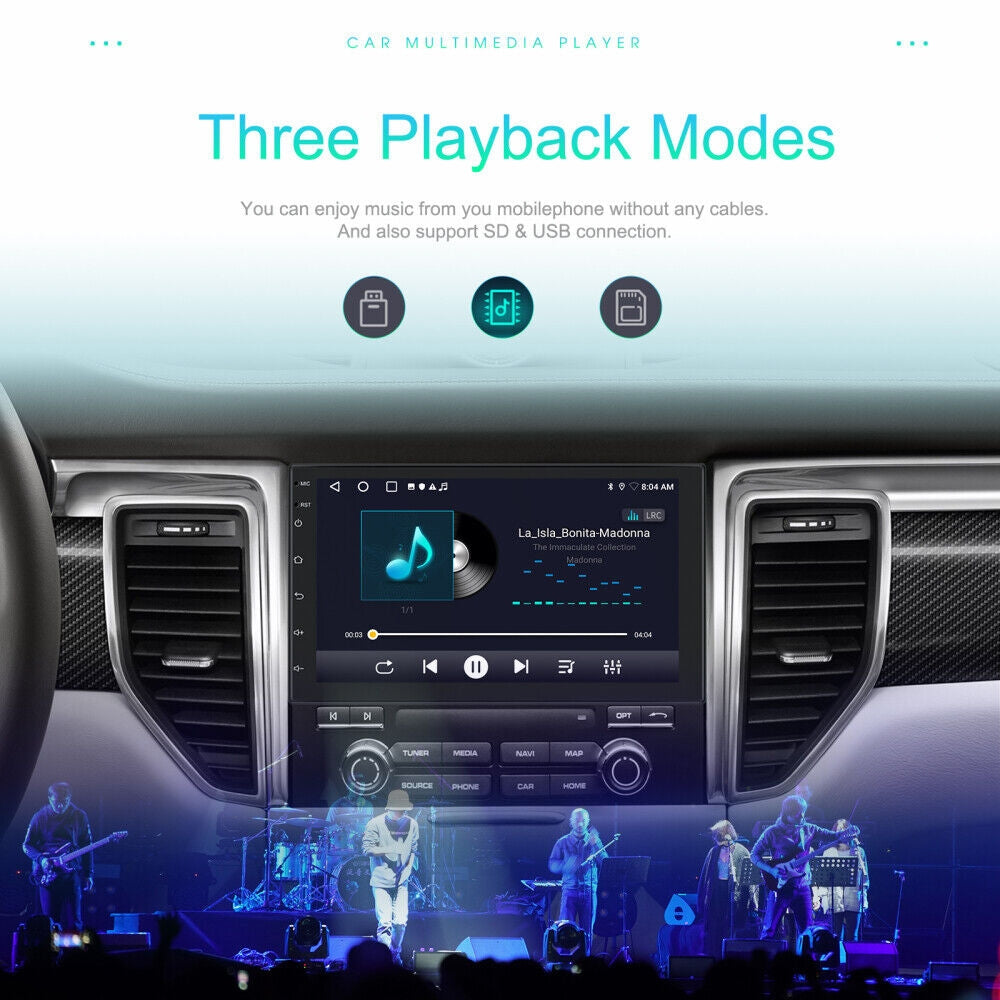 7 inch Car Radio 2 DIN GPS FM RDS WIFI w/ Rear Camera For Android IOS CarPlay AU V201-CAR0007BL8AU