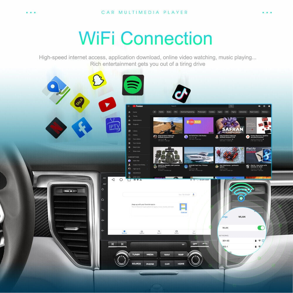 7 inch Car Radio 2 DIN GPS FM RDS WIFI w/ Rear Camera For Android IOS CarPlay AU V201-CAR0007BL8AU