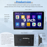 9" Car Radio 2 DIN GPS FM RDS WIFI w/ Rear Camera For Android Auto IOS CarPlay V201-CAR0019BL8AU