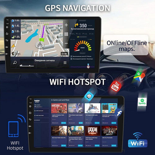 9" Car Radio 2 DIN GPS FM RDS WIFI w/ Rear Camera For Android Auto IOS CarPlay V201-CAR0019BL8AU