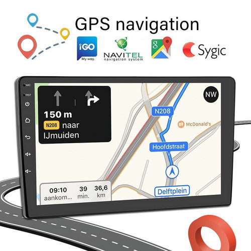 9" Car Radio 2 DIN GPS FM RDS WIFI w/ Rear Camera For Android Auto IOS CarPlay V201-CAR0019BL8AU