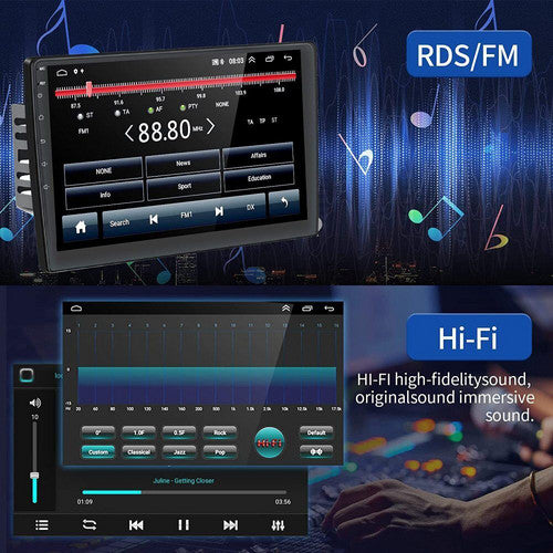 9" Car Radio 2 DIN GPS FM RDS WIFI w/ Rear Camera For Android Auto IOS CarPlay V201-CAR0019BL8AU