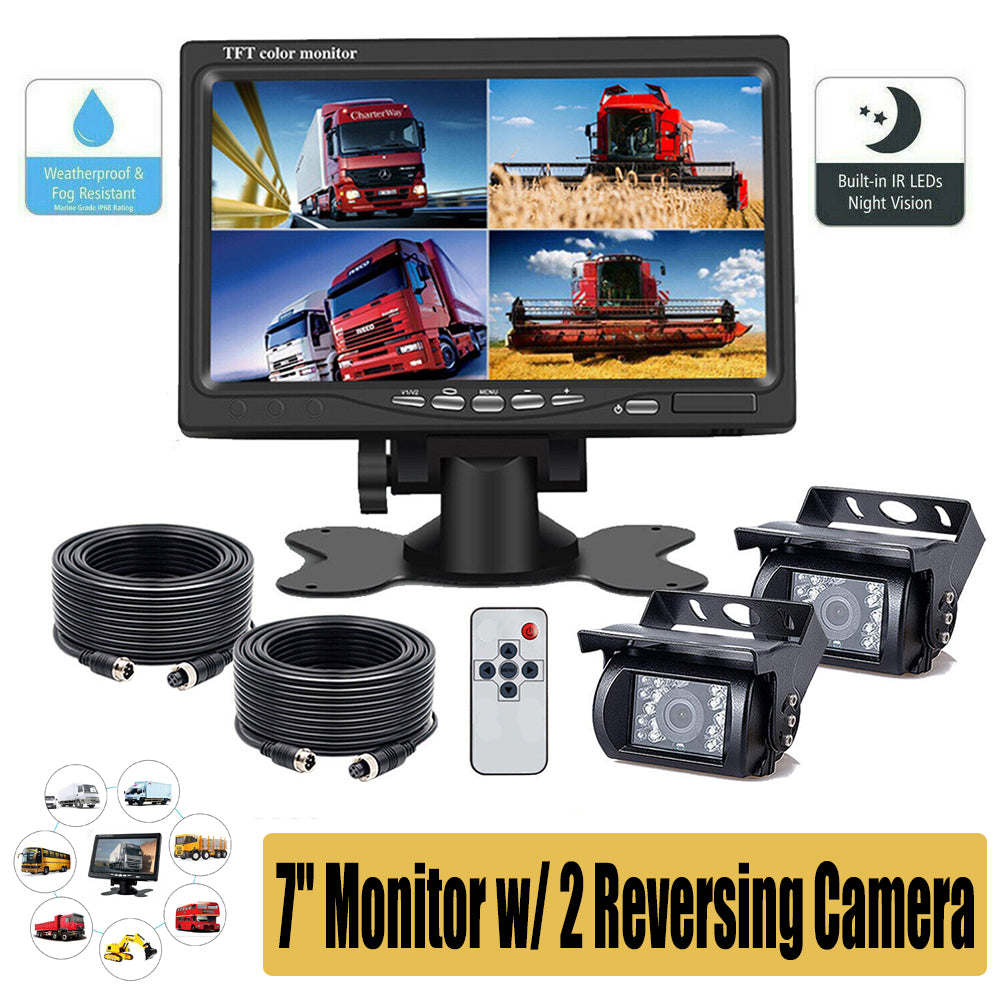 7'' Waterproof Monitor Reversing Kit For Truck Caravan V201-CAR0207BL8AU