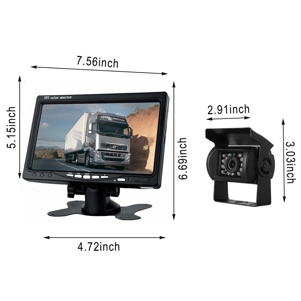 7'' Waterproof Monitor Reversing Kit For Truck Caravan V201-CAR0207BL8AU