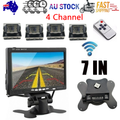Wireless 4-Channel Split 7" Screen Monitor w/4 Reversing Camera Kit for Truck Trailer Bus V201-CAR0407BL8AU