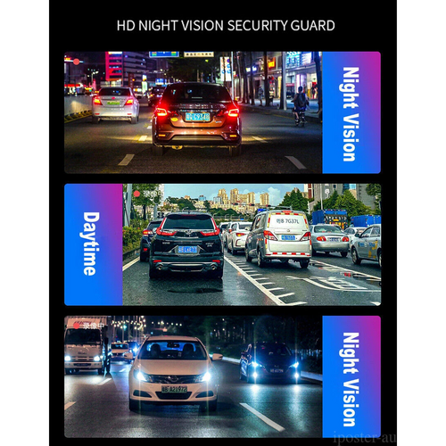Wireless 4-Channel Split 7" Screen Monitor w/4 Reversing Camera Kit for Truck Trailer Bus V201-CAR0407BL8AU