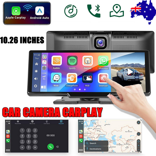 10.26" 4K Car Camera Carplay Android Car GPS Navigation Dashboard Video Recorder V201-CAR1026BL8AU