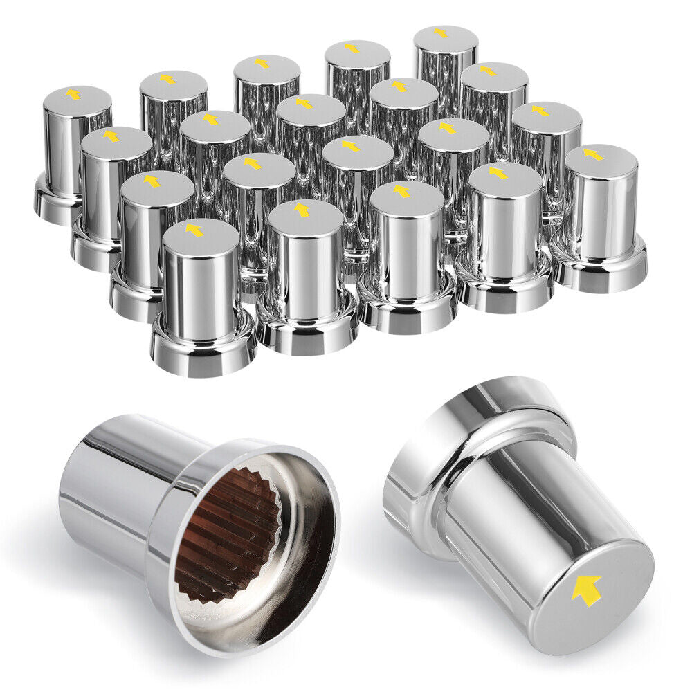 20PCS ABS Wheel Nut Covers Safety Arrow Chrome Caps For Trucks Trailers Bus AU V201-CAR3360SI8-20AU