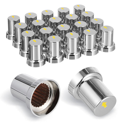20PCS ABS Wheel Nut Covers Safety Arrow Chrome Caps For Trucks Trailers Bus AU V201-CAR3360SI8-20AU