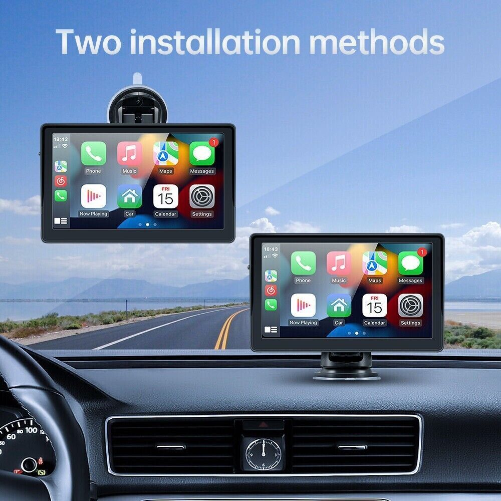 7 inch Portable Wireless Car Radio Auto Stereo Apple Carplay Android Bluetooth + Cam V201-CAR5007BL8AU