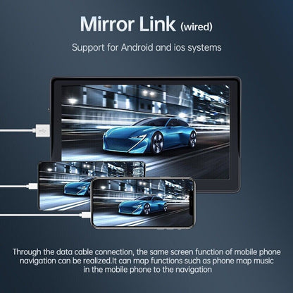 7 inch Portable Wireless Car Radio Auto Stereo Apple Carplay Android Bluetooth + Cam V201-CAR5007BL8AU