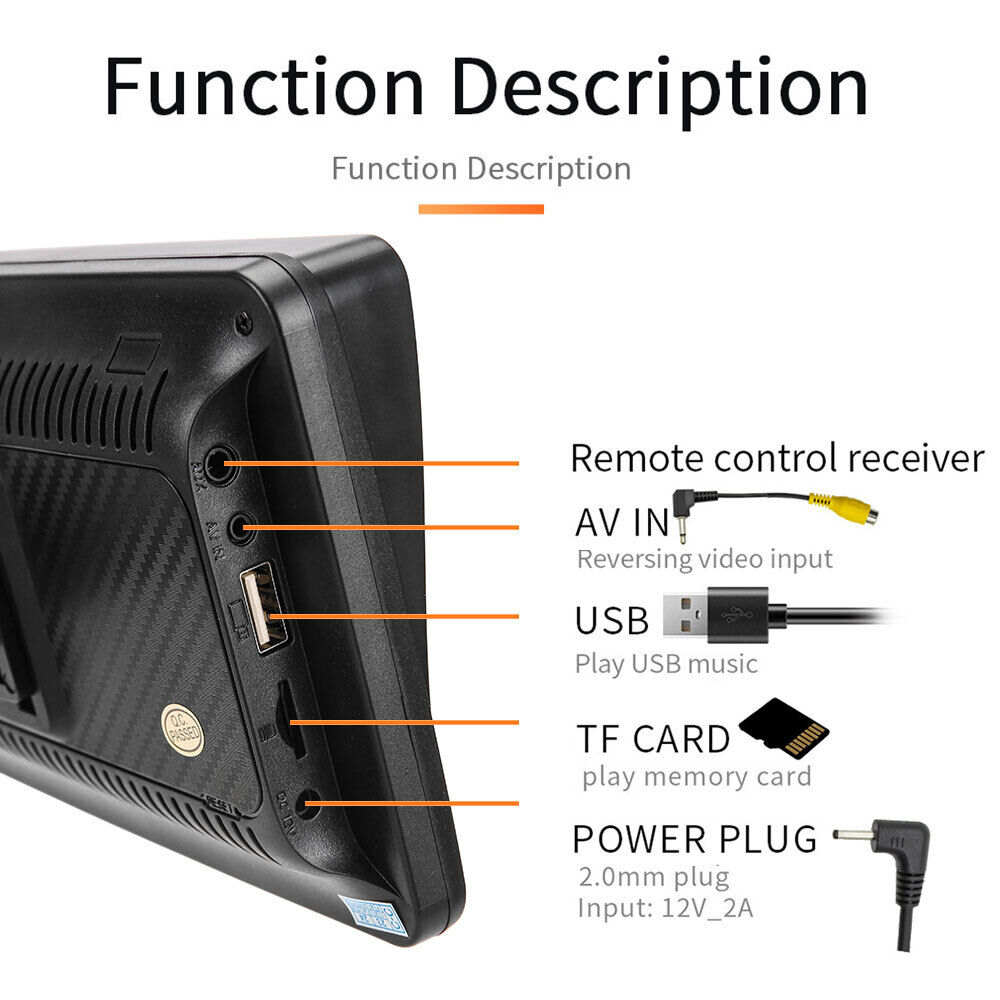 7inch PortableWireless Apple CarPlay Android Auto Touch Screen Car Radio Stereo AU V201-CAR5300BL8AU