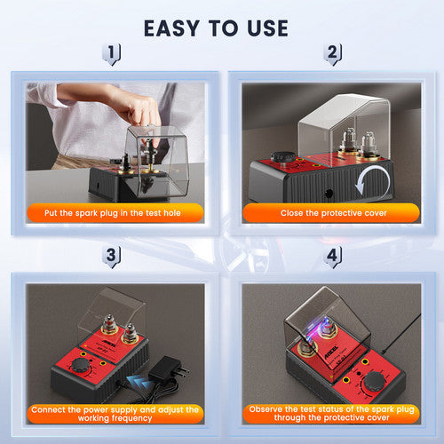 Ancel 12V Car Spark Plug Tester Auto Ignition System Tester Diagnostic Test Tool V201-CAR6002RE8AU